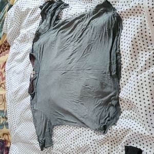 Green tshirt with ruffle sleeves